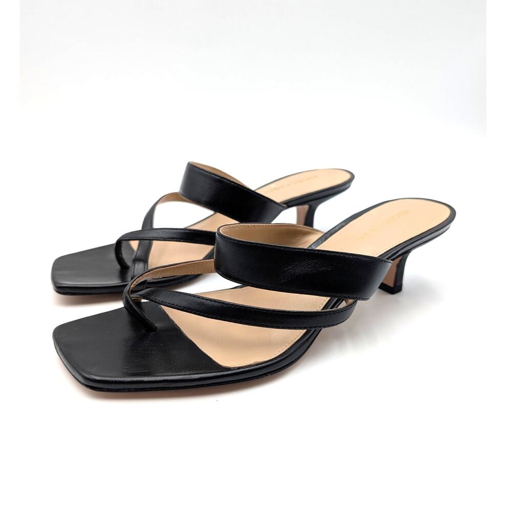 Veronica Beard Alanis Kitten Heel Slide Sandals Women's Black Size US8.5M EU39